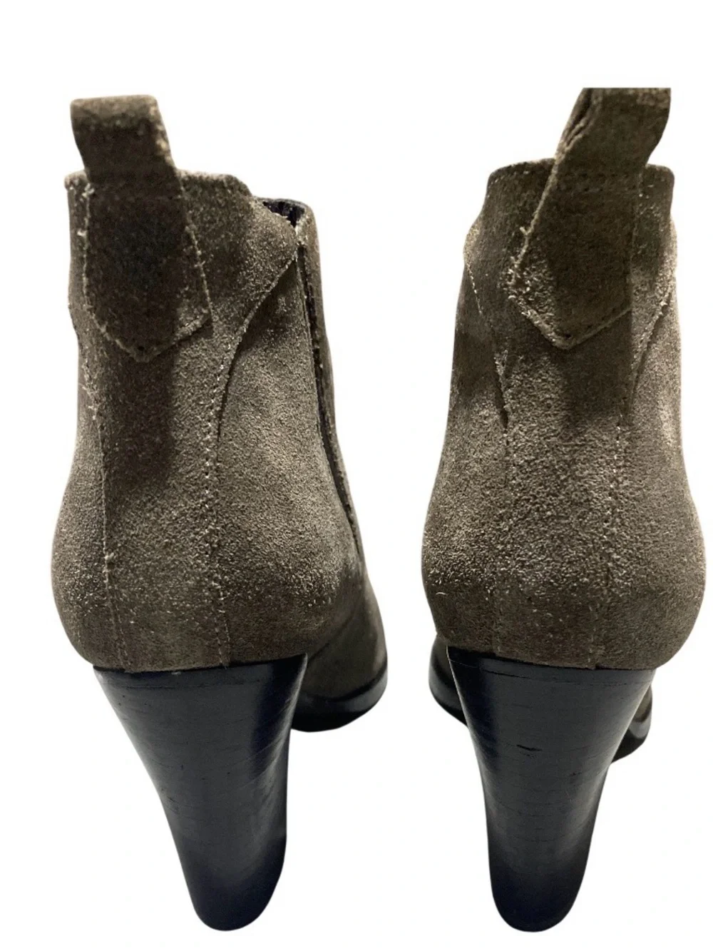Marc Fisher Womens Mallory Gray and Black Suede Booties 6.5